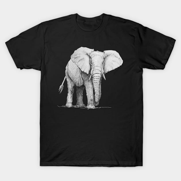 Gray Elephant T-Shirt by StarsDesigns